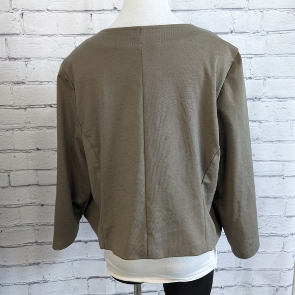 ADDITION ELLE Bollaro Shrug Cropped Draped Collar Open Jacket Cardigan - Picture 5 of 14